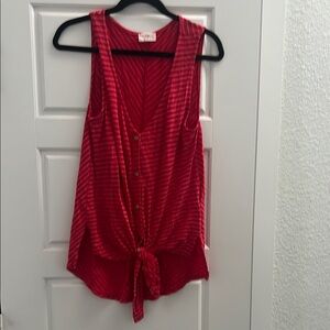 T LA Striped Sleeveless Top